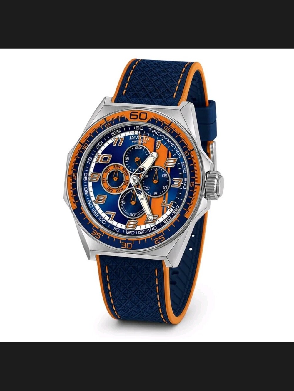 Invicta Blue and Orange Sport Chronograph Watch 50mm
